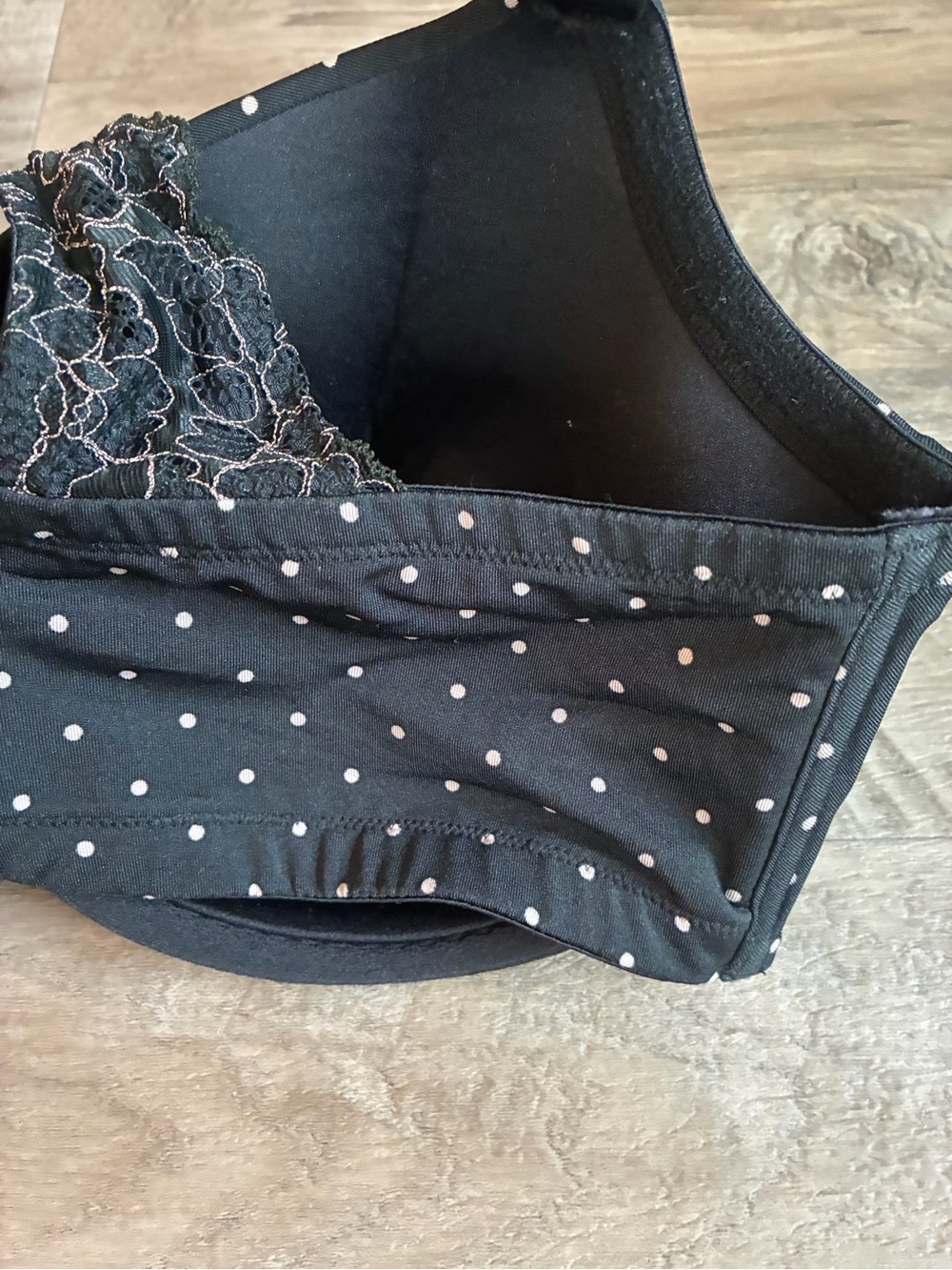 Cacique Polka Dot Bow Lightly Lined Balconete Bra - Picture 4 of 8